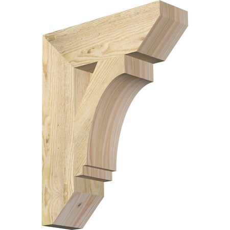 Ekena Millwork Imperial Slat Rough Sawn Bracket, Douglas Fir, 4"W x 14"D x 18"H BKT04X14X18IMP06RDF
